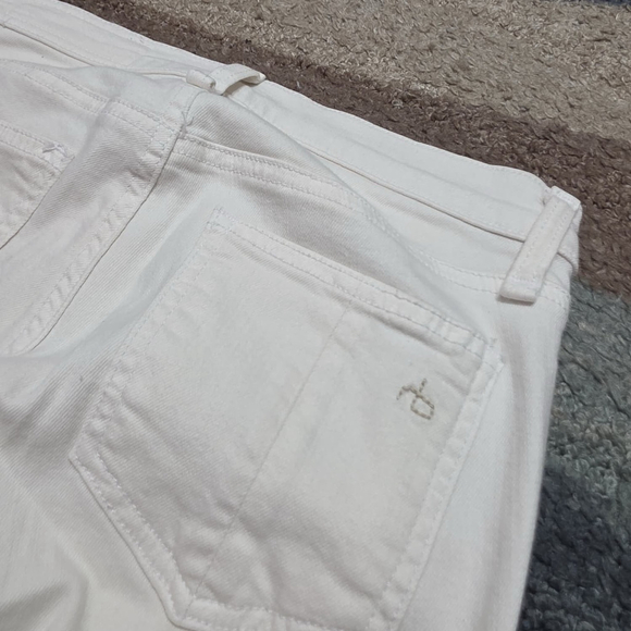 Rag & Bone White Moto Skinny Jeans Zipper Detail Ankle Zip Womens Size 26 - Picture 4 of 9